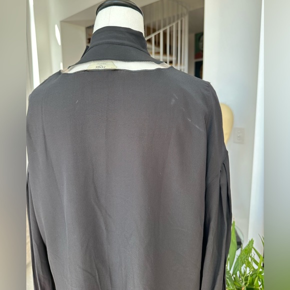 Fendi silk black top size 8 - Picture 7 of 9